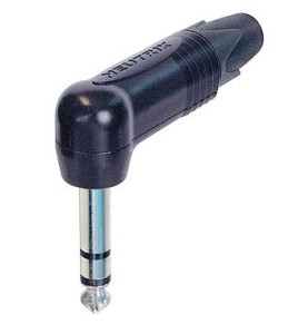 Neutrik NP3RX-BAG Jack stereo 1/4" angled